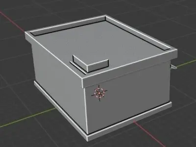 Simple Low Poly Shop Clear Windows Free low-poly 3D model