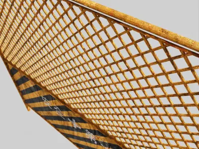 Japanese Security Fence 3D model