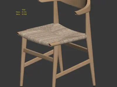 Hedda Wicker Chair by David Ericsson 3D model