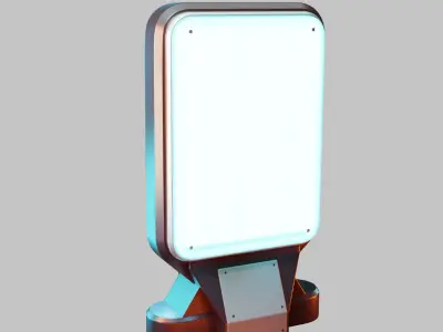 Sci-fi Street Lights set 3D model