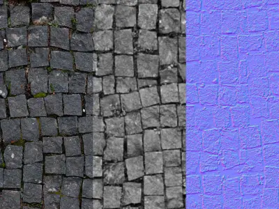 Seamless old paving material - 12k Texture