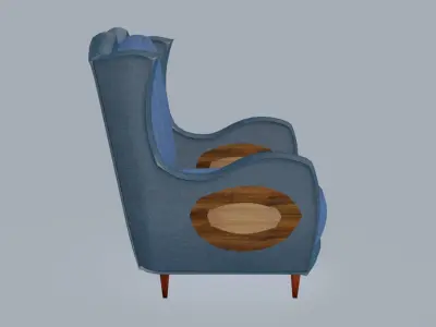 Side eyes armchair 3D model