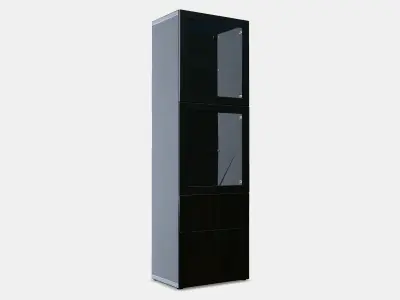 BESTA Storage combination w glass doors 4 Low-poly 3D model
