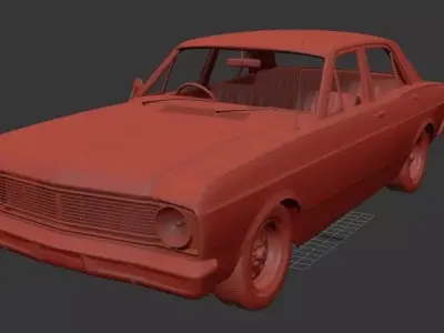 F Falcon AU Mk2 XT sedan 1968 3D print model