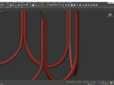 U Shaped Metal Suspended Lighting Low-poly 3D model