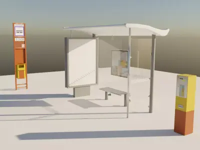  Bus Stop 3D model