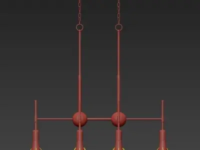 6 Light Chandelier 3D model purchase