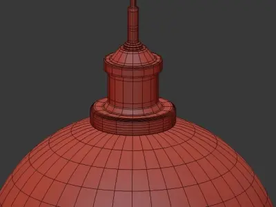 Glass Bulb Cluster Pendant Light 3D model
