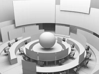 Sci-fi Command Center 3D model