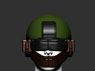 helmet high poly sculpt 3d printable  3D model