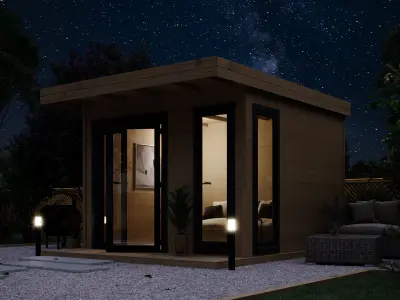 Small wooden cabin  3D model