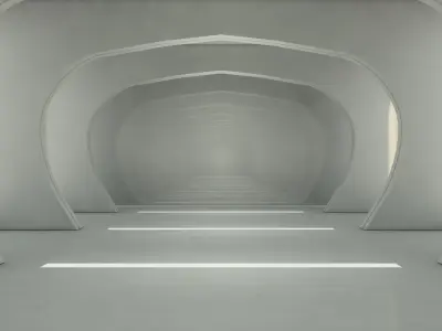 Sci Fi Tunnel 3D model 12