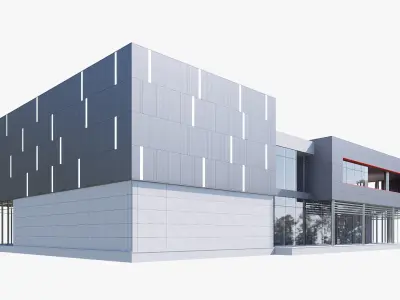 school Low-poly 3D model