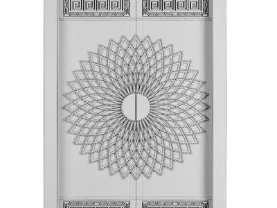 Entrance door set157 Low-poly 3D model