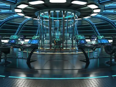 Sci Fi Interior Station 3D model