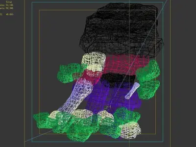 Forgetful forest - stone ladder 34 3D model