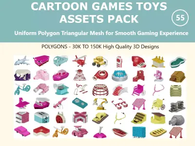 CARTOON GAMES TOYS ASSETS PACK