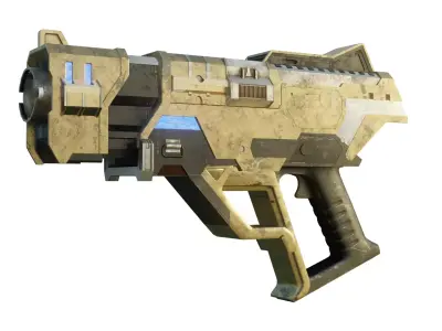 Cyber Gun - Low Poly - Game Ready Low-poly 3D model