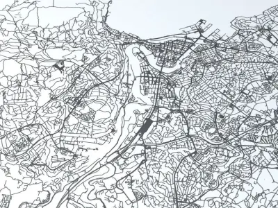 Trondheim Area Road Network and Streets 3D model
