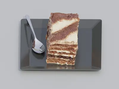 Chocolate cake 3D model