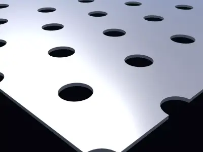 Perforated panel with 11 percent opening 25O94 3D model