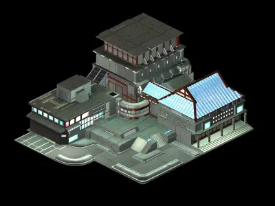 Heterogeneous World - City Hall 03 3D model