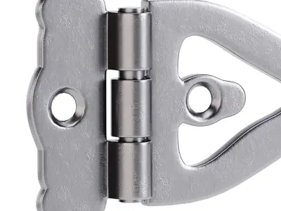 Black Wrought Iron Door Hinges 3D model