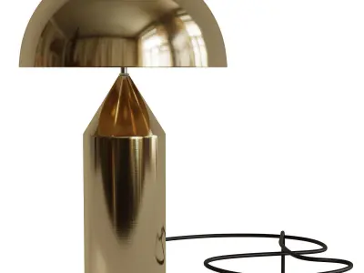 Mid Century Mushroom Table Lamp 3D model
