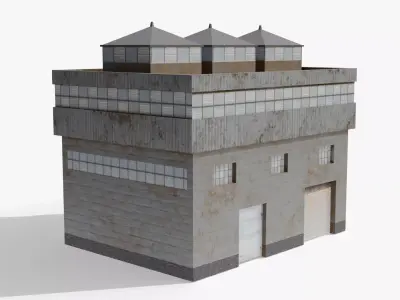 Warehouse 3 Low-poly 3D model purchase