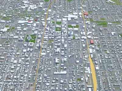 Springfield Illinois USA  Low-poly 3D model