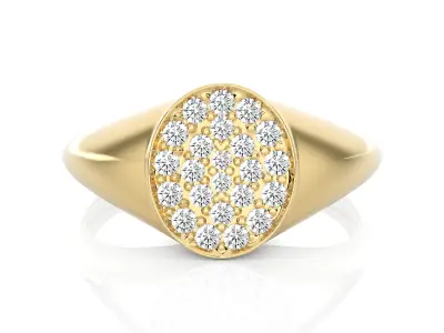 Light Minimalist Diamond Ring 3D print model