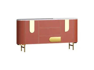 Modern Metal Sideboard Credenza 3D model