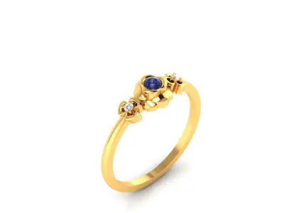 Diamond Ring For Women 3d Print Model 3D print model 20