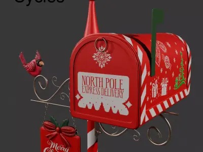 Santas Mailbox 3D model