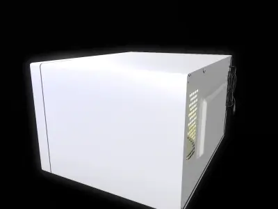 Microwave Low-poly 3D model