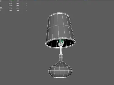 table lamp Low-poly 3D model 22