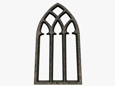 Medieval window Low-poly 3D model