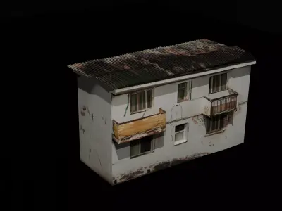 Old realistic House Free low-poly 3D model
