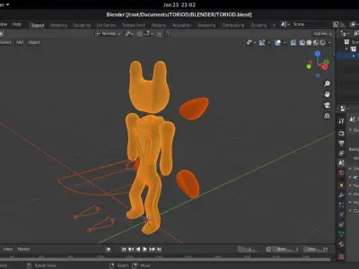 TORIOD humanoid Low-poly 3D model