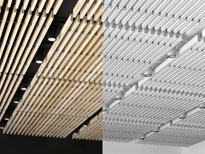 Wooden ceiling 6 3D model