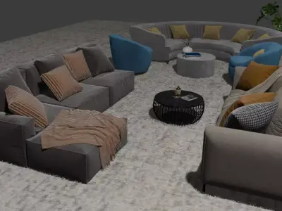Sofa Pack high poly  Realistic Best Quality for unreal and unity Low-poly 3D model