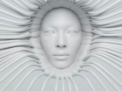 Floating Android Face 3D model