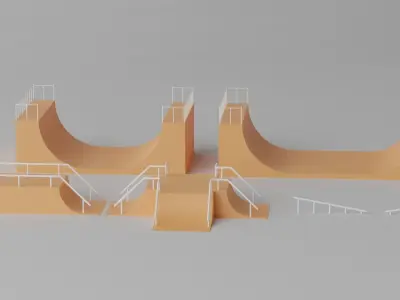 Cartoon Skate Park 3D model