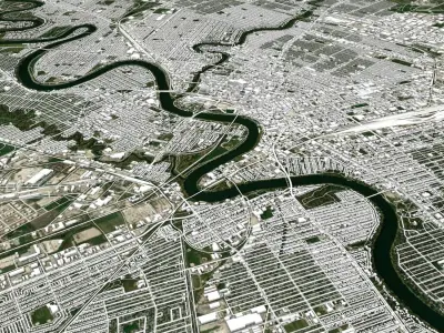 Cityscape Winnipeg Canada 3D model