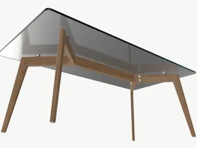 Coffee table Helena rectangle 3D model