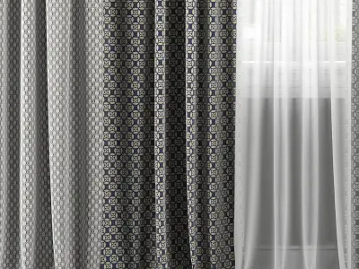Curtain Set 327 3D model