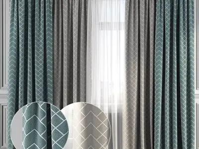 Curtain Set 163 3D model
