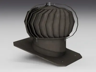 Turbine Vent Low-poly 3D model