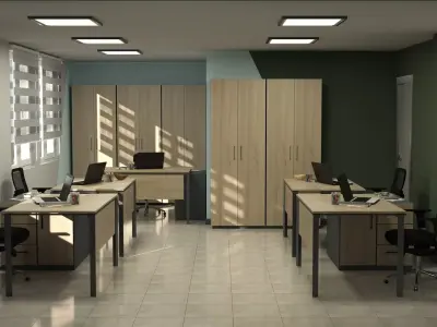 Office Furniture 3dsmax V-ray  3D model