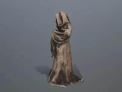 old statue Low-poly 3D model